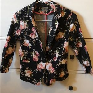 Black and floral blazer